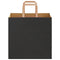 Papieren kraftzakken 250 st met hengsels 26x17x25 cm zwart