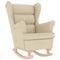Schommelstoel 74x90x102 cm stof crmekleurig