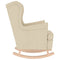Schommelstoel 74x90x102 cm stof crmekleurig