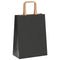Papieren kraftzakken 50 st met hengsels 21x11x28 cm zwart