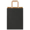 Papieren kraftzakken 50 st met hengsels 21x11x28 cm zwart