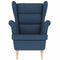 Fauteuil 74x84x100 cm stof blauw