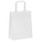Papieren kraftzakken 50 st met hengsels 18x8x22 cm wit