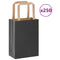 Papieren kraftzakken 250 st met hengsels 15x8x21 cm zwart