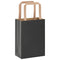 Papieren kraftzakken 250 st met hengsels 15x8x21 cm zwart