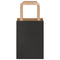 Papieren kraftzakken 250 st met hengsels 15x8x21 cm zwart