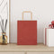 Papieren kraftzakken 250 st met hengsels 18x8x22 cm rood