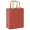 Papieren kraftzakken 250 st met hengsels 18x8x22 cm rood