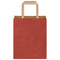 Papieren kraftzakken 250 st met hengsels 18x8x22 cm rood