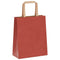 Papieren kraftzakken 250 st met hengsels 18x8x22 cm rood