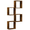 Wandrekken kubus 4 st 30x15x30 cm gerookt eiken