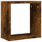 Wandrekken kubus 4 st 30x15x30 cm gerookt eiken