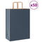 Papieren kraftzakken 50 st met hengsels 32x17x44 cm blauw