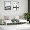 Slaapbank met onderschuifbed zonder matras 100x200 cm staal wit