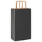 Papieren kraftzakken 250 st met hengsels 21x11x36 cm zwart