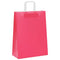 Papieren kraftzakken 50 st met hengsels 26x12x35 cm roze