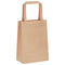 Papieren kraftzakken 250 st met hengsels 15x8x21 cm bruin