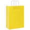 Papieren kraftzakken 50 st met hengsels 26x12x35 cm geel