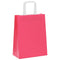Papieren kraftzakken 50 st met hengsels 21x11x28 cm roze