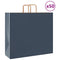 Papieren kraftzakken 50 st met hengsels 54x15x49 cm blauw