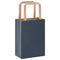 Papieren kraftzakken 50 st met hengsels 15x8x21 cm blauw