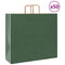 Papieren kraftzakken 50 st met hengsels 54x15x49 cm groen