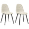 Eetkamerstoelen 2 st fluweel crmewit