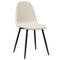 Eetkamerstoelen 2 st fluweel crmewit