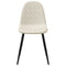 Eetkamerstoelen 2 st fluweel crmewit