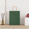 Papieren kraftzakken 250 st met hengsels 21x11x28 cm groen