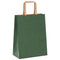 Papieren kraftzakken 250 st met hengsels 21x11x28 cm groen