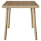 Tuin salontafel rechthoekig 60x40x37 cm poly rattan beige