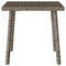 Tuin salontafel rechthoekig 40x40x37 cm poly rattan grijs