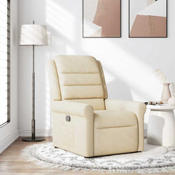 Fauteuil verstelbaar stof crmekleurig