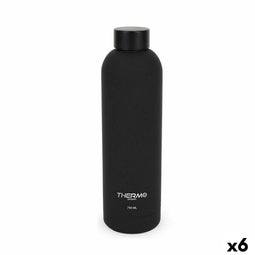 Thermosfles ThermoSport Soft Touch Zwart 750 ml (6 Stuks)