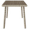 Tuin salontafel rechthoekig 80x40x37 cm poly rattan lichtgrijs