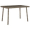 Tuin salontafel rechthoekig 60x40x37 cm poly rattan grijs
