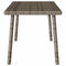Tuin salontafel rechthoekig 80x40x37 cm poly rattan grijs