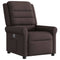 Fauteuil verstelbaar stof donkerbruin