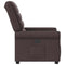 Fauteuil verstelbaar stof donkerbruin