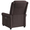 Fauteuil verstelbaar stof donkerbruin