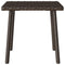 Tuin salontafel rechthoekig 40x40x37 cm poly rattan bruin