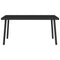 Tuin salontafel rechthoekig 80x40x37 cm poly rattan zwart