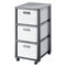 Rotho Country Design Ladekast met Wielen 3x18L Wit