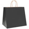 Papieren kraftzakken 250 st met hengsels 32x22x28 cm zwart