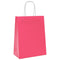 Papieren kraftzakken 250 st met hengsels 21x11x28 cm roze