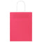 Papieren kraftzakken 250 st met hengsels 21x11x28 cm roze
