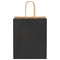Papieren kraftzakken 250 st met hengsels 18x8x22 cm zwart