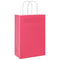 Papieren kraftzakken 250 st met hengsels 21x11x31 cm roze