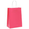 Papieren kraftzakken 250 st met hengsels 15x8x21 cm roze
